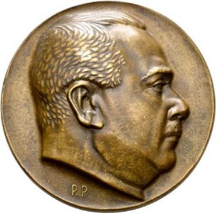 Medaille von Rudolf Pauschinger auf Wilhelm Bazille