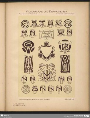 Dekorationen [Allgemein, Schilder], Alliance-Monogramme