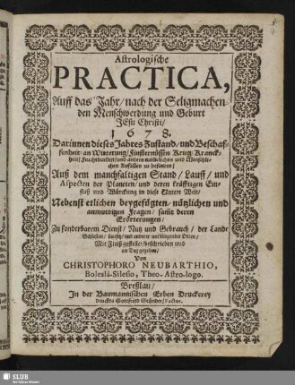 Astrologische Practica
