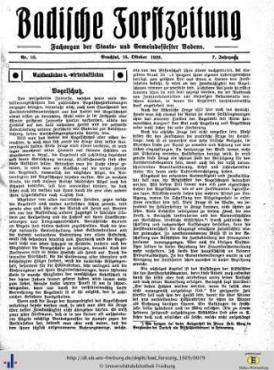 Nr. 10, 15. Oktober 1929