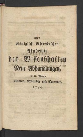 October, November und December. 1748