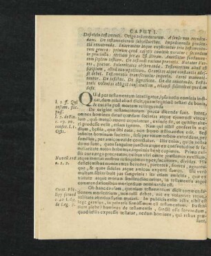 Caput I. Definitio testamenti. Origo testamentorum. ...