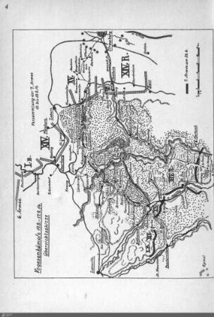 Vogesenkämpfe 19.8. - 17.9.14. Übersichtsskizze