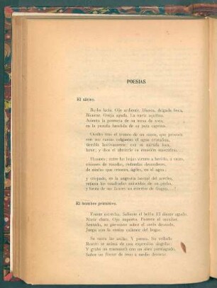 Poesías : El sátiro [y] El hombre primitivo [y] Bárbara