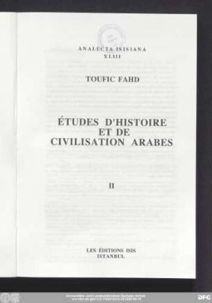 43: Études d'histoire et de civilisation arabes