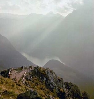 Ausblick auf Jennerterasse und Königssee in den Berchtesgadener Alpen