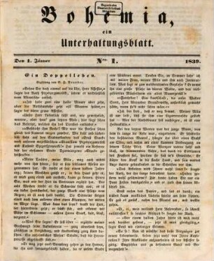 Bohemia : ein Unterhaltungsblatt, 1839,1 = Jg. 12
