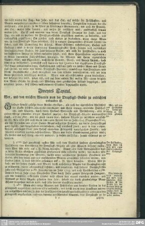 Zweytes Capitul. Wer, und von welchen Waaren man die Dreyßigst-Gebür zu entrichten verbunden ist