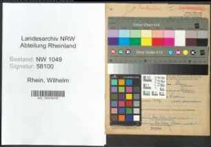 Entnazifizierung Wilhelm Rhein , geb. 29.01.1901 (Lehrer)