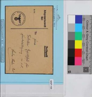 Feldpost-Vordruckbrief, Schiffsname/Landeinheit: Kriegsmarinewerft Kiel; Frankatur, Mi.-Nr.: [Keine]; Poststempel: [Keine]; Nebenstempel: Vordruck: Kriegsmarinewerft Kiel
