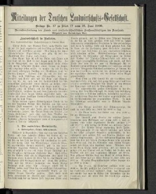 Beilage Nr. 17 zu Stück 17 vom 16. Juni 1900.