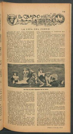 La cría del perro : El campo y la chacra