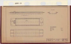 General Arrangement Plan Ore Barge, Scale 1:200, Rickmers Werft, Bremerhaven