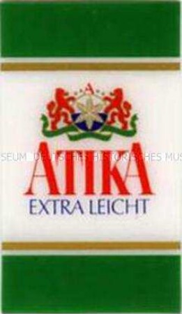 Schild für Zigarettenautomat für "Atika"-Zigaretten