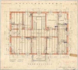 Fischer, Theodor; München, Arcisstr. 20; Haus Jagenberg - Grundriss OG
