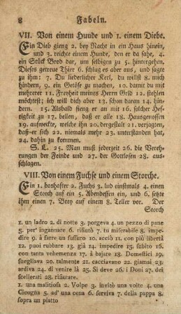VIII. Von einem Fuchse und einem Storche