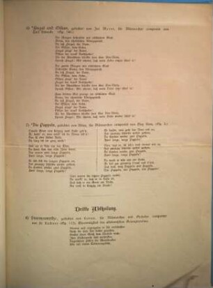 Gesangs-Unterhaltung am Samstag den 6. Juli 1878 im Colosseums-Saale
