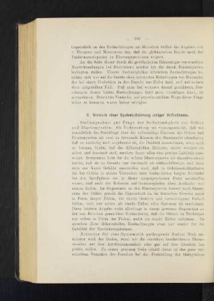 II. Versuch einer Systematisierung einiger Hefestämme.