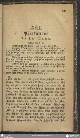 LXVIII. Pṙatkowaṅe na ßw. Jana