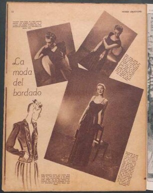 La moda del bordado [Fotografías y dibujo]