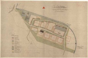 Gsaenger, Gustav; Moosburg (Bayern); Ehemaliges Polizeilager - Handwerkersiedlung, Baulinienplan (Lageplan)