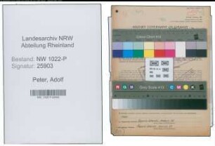 Entnazifizierung Adolf Peter , geb. 25.04.1902 (Postbeamter)