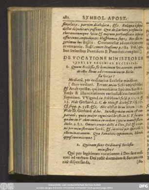 De Vocatione Ministrorum Verbi Et Regimine Ecclesiae.
