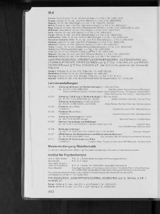 Masterstudiengang Bioinformatik