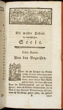 Erstes Kapitel. Von den Begriffen