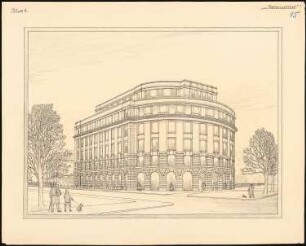 Geschäftshaus, Berlin: Perspektivische Ansicht