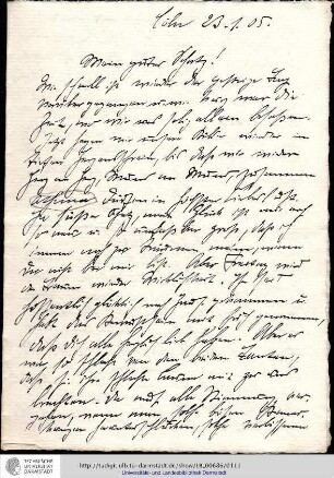 Brief vom 23.01.1905