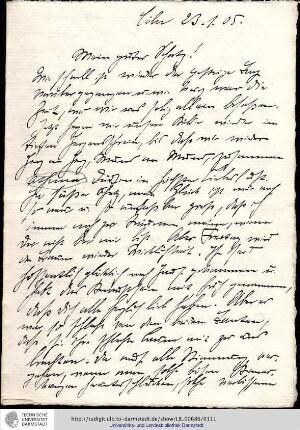 Brief vom 23.01.1905