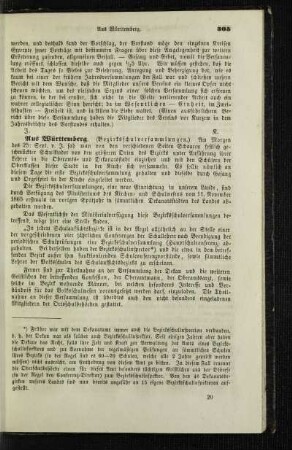 Aus Württemberg : (Bezirksschulversammlung)