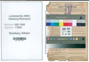Entnazifizierung Wilhelm Stockberg , geb. 21.03.1901 (Lehrer)