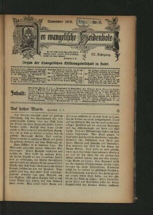 November 1919. Nr. 11.