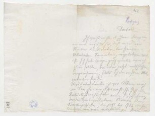 Brief an Dr. [Kurt] Breysig in Berlin