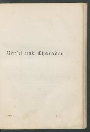 Rätsel und Charaden.