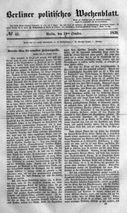 No 41, 13. October 1838