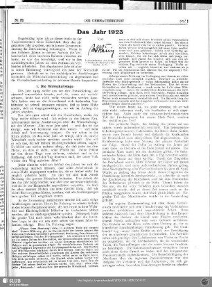 Das Jahr 1923