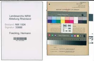 Entnazifizierung Hermann Foecking , geb. 20.04.1870 (Kaufmann)