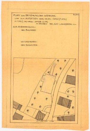 Ausbau eines Wohnhauses, Landsberg: Lageplan 1:500
