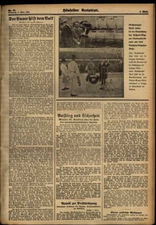 Zweite Ausgabe vom Mittwoch, den 07. März 1934.
