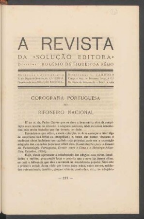 Corografia portuguesa no rifoneiro nacional : (Continúa)