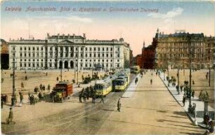 Leipzig: Augustusplatz ; Blick a. Hauptpost u. Grimmaischen Steinweg