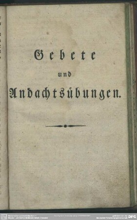 Gebete und Andachtsübungen