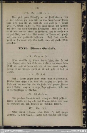 XXII. Warme Getränke