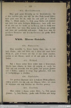 XXII. Warme Getränke