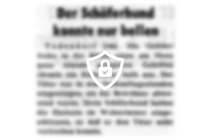Der Schäferhund konnte nur bellen