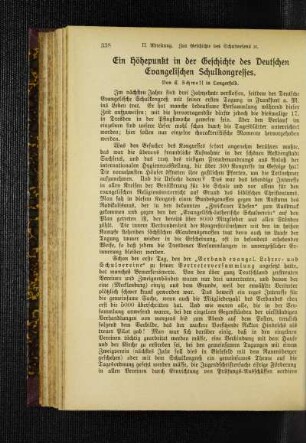¬Ein¬ Höhepunkt in der Geschichte des Deutschen Evangelischen Schulkongresses