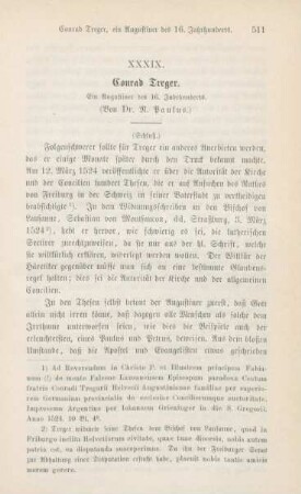 511-534 Conrad Treger, ein Augustiner des 16. Jahrhunderts : II.